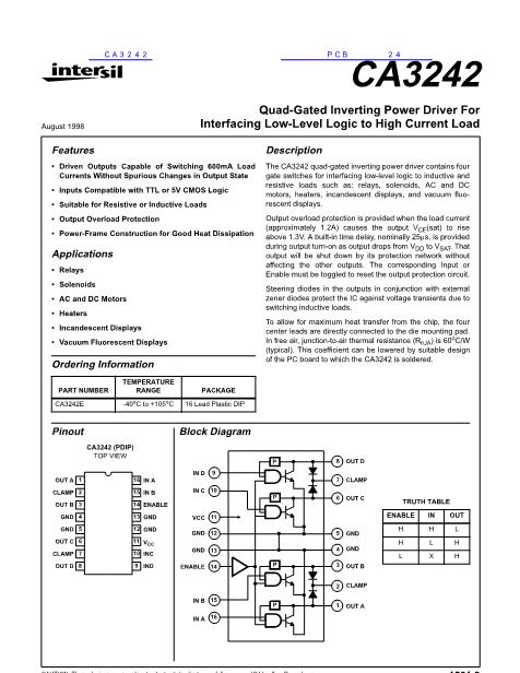 CA3242数据手册封面