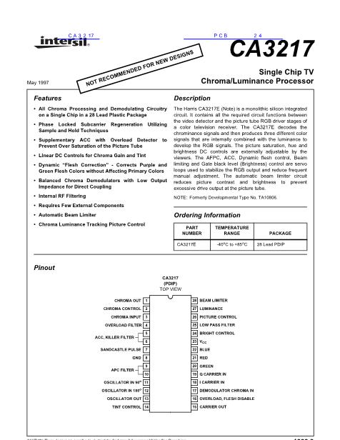 CA3217数据手册封面