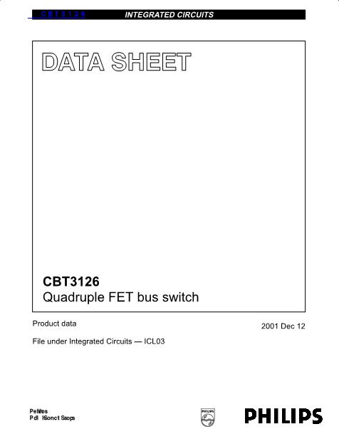 CBT3126数据手册封面