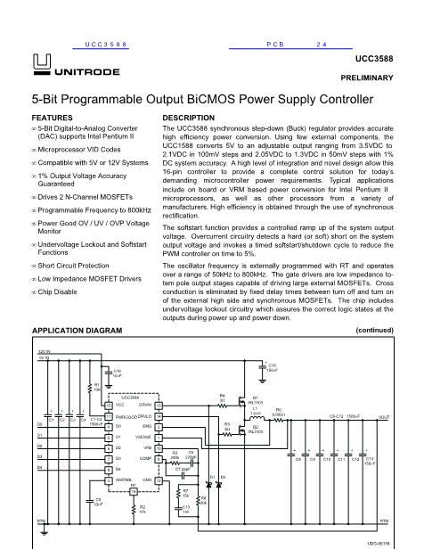 UCC3588數(shù)據(jù)手冊封面