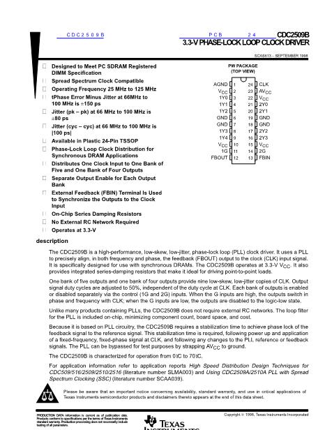CDC2509B數(shù)據(jù)手冊封面