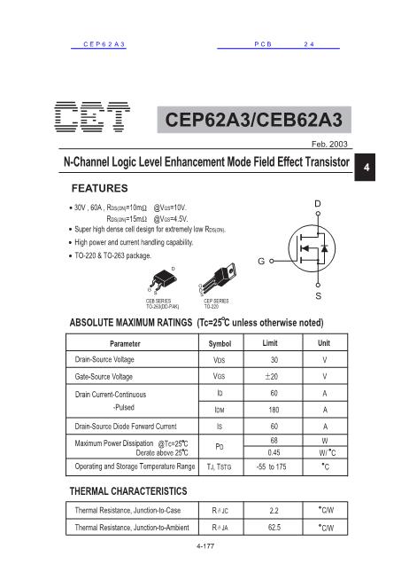 CEB62A3数据手册封面
