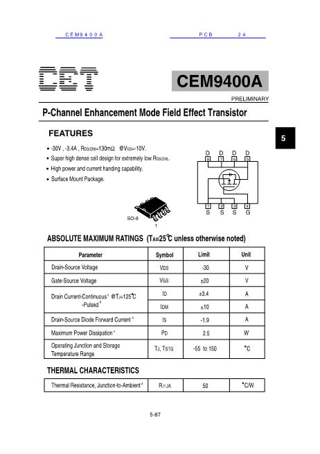 CEM9400A数据手册封面