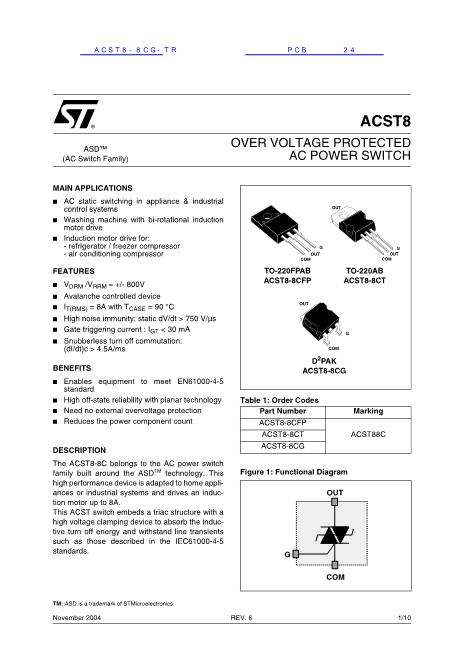 ACST8-8CG-TR數(shù)據(jù)手冊封面