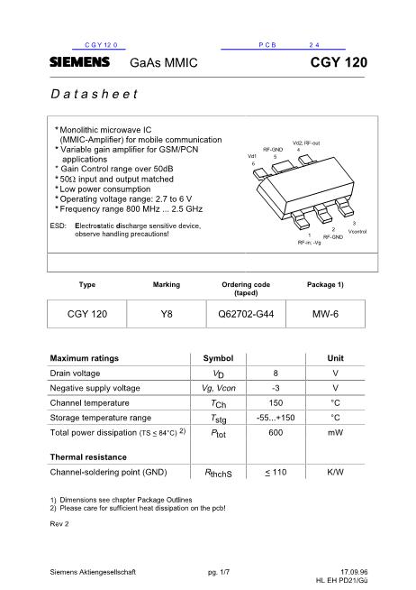 CGY120數(shù)據(jù)手冊封面