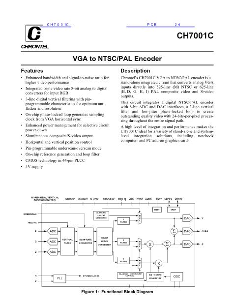 CH7001C数据手册封面