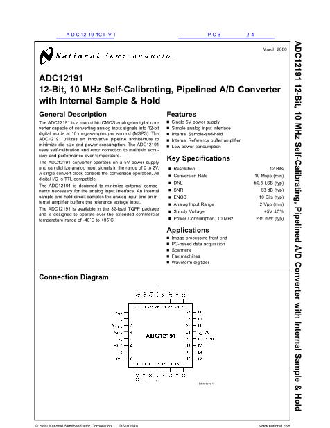 ADC12191CIVT數(shù)據(jù)手冊封面