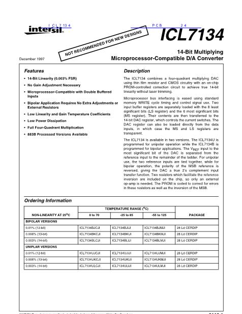 ICL7134数据手册封面