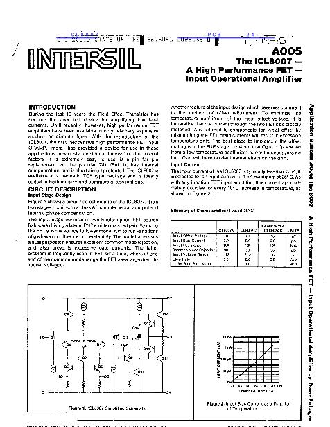 ICL8007数据手册封面
