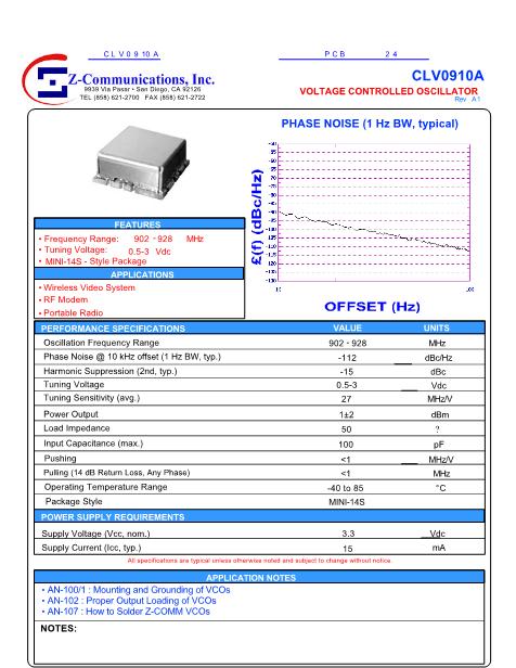 CLV0910A數(shù)據(jù)手冊(cè)封面