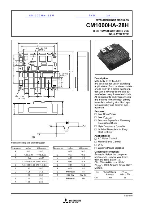CM1000HA-28H數(shù)據(jù)手冊封面