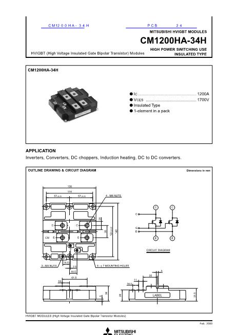 CM1200HA-34H數(shù)據(jù)手冊封面