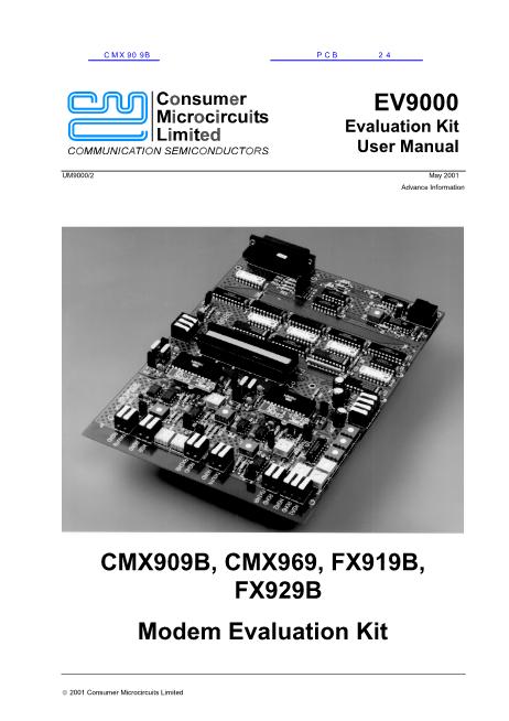CMX909B數(shù)據(jù)手冊封面