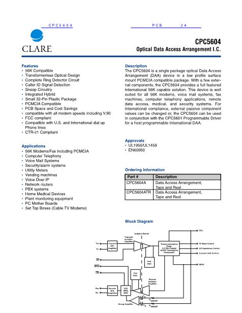 CPC5604数据手册封面