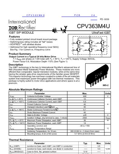CPV363M4U数据手册封面
