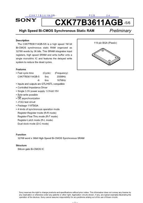 CXK77B3611AGB-數據手冊封面