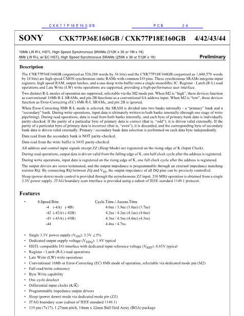 CXK77P18E160GB數(shù)據(jù)手冊封面
