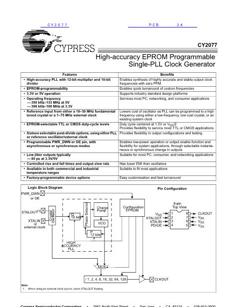 CY2077數(shù)據(jù)手冊封面