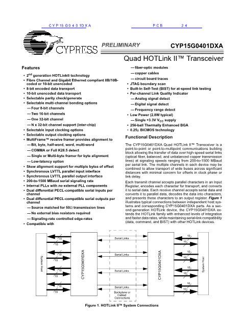 CYP15G0401DXA數(shù)據(jù)手冊封面