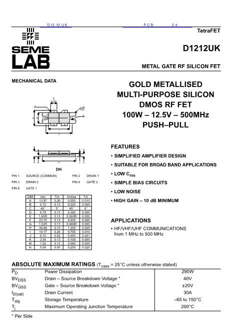 D1212UK數(shù)據(jù)手冊封面