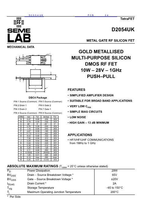 D2054UK數(shù)據(jù)手冊封面