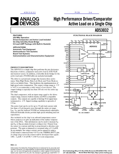 AD53032數(shù)據(jù)手冊封面