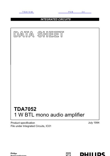 TDA7052数据手册封面
