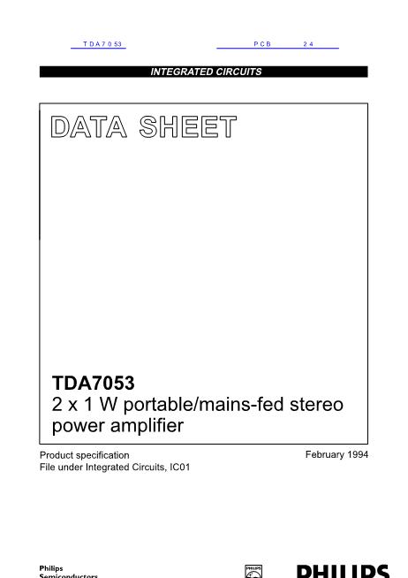 TDA7053数据手册封面