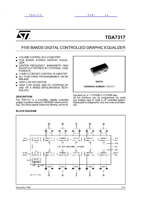 TDA7317数据手册封面