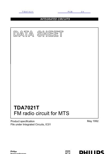 TDA7021数据手册封面