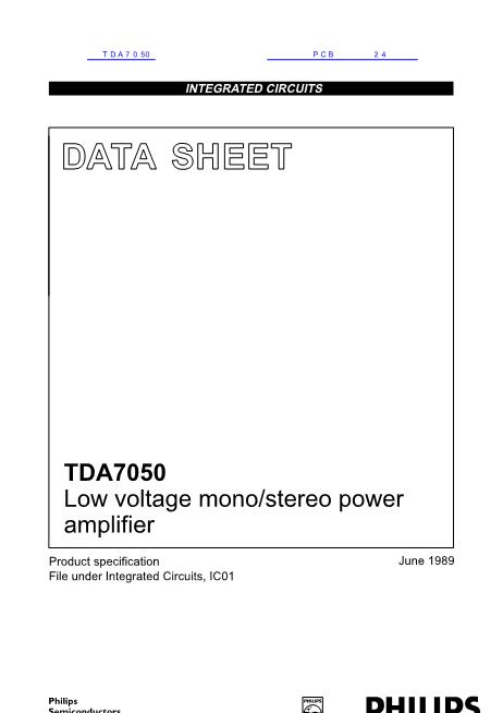 TDA7050数据手册封面