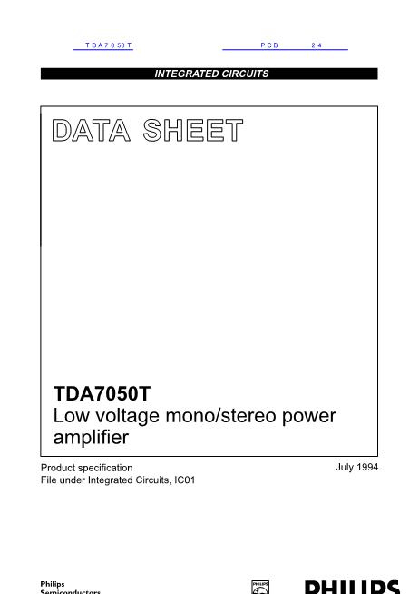 TDA7050T数据手册封面