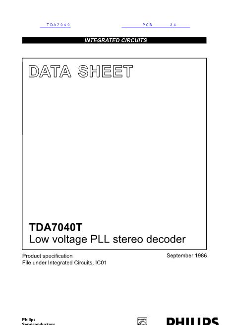 TDA7040数据手册封面