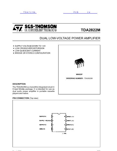 TDA7211A数据手册封面