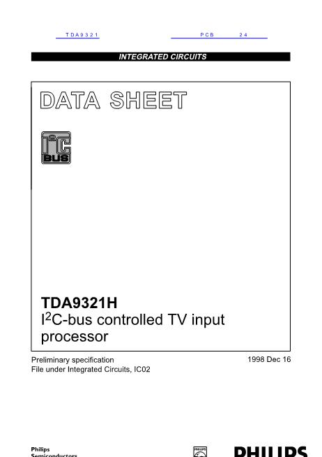 TDA9321數(shù)據(jù)手冊(cè)封面