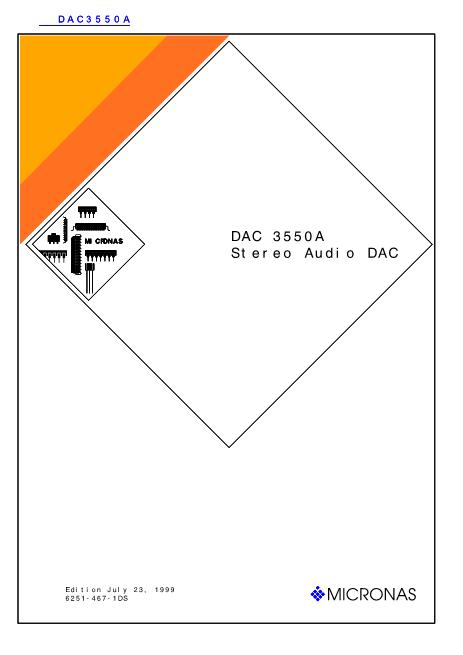 DAC3550A数据手册封面