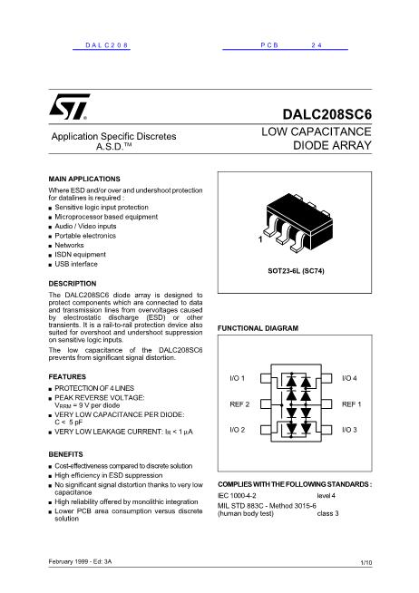 DALC208数据手册封面