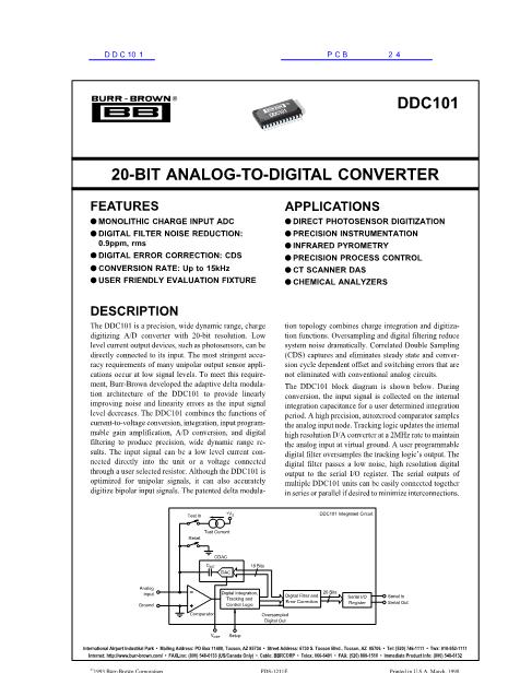 DDC101数据手册封面