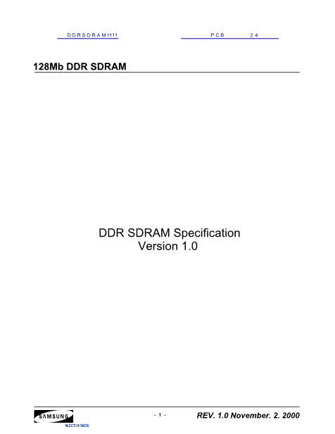 DDRSDRAM1111数据手册封面