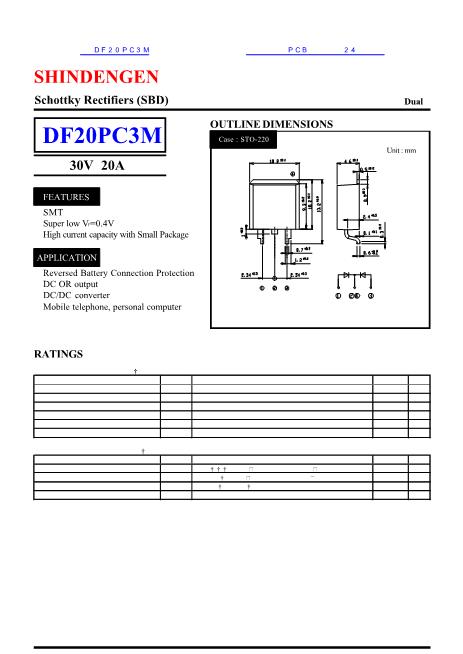 DF20PC3M数据手册封面