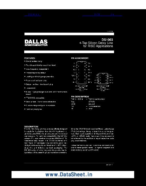 DS1003数据手册封面