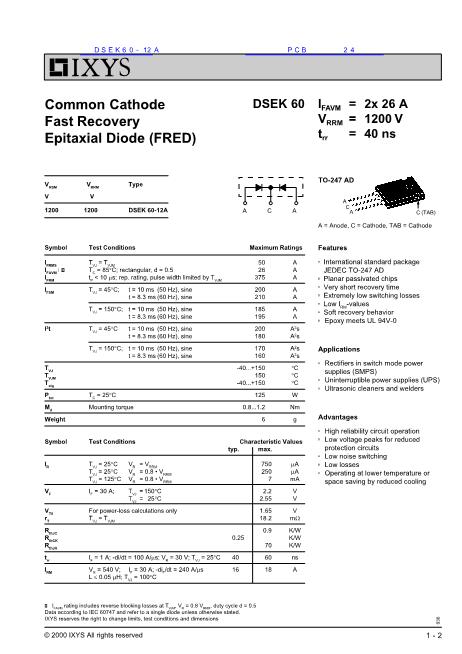 DSEK60-12A数据手册封面