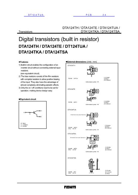 DT124TUA數(shù)據(jù)手冊(cè)封面