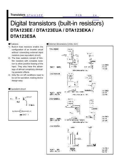 DTA123EE数据手册封面