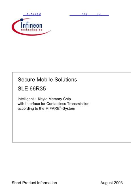 SLE66R35數(shù)據(jù)手冊封面