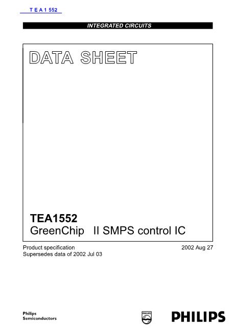 TEA1552数据手册封面