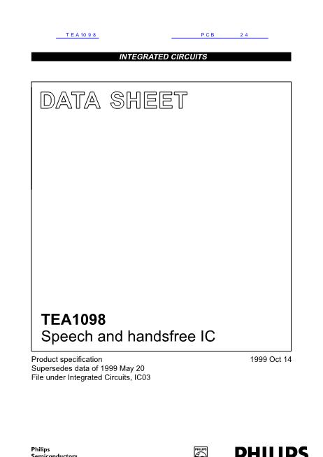 TEA1098数据手册封面