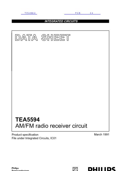 TEA5594數(shù)據(jù)手冊封面