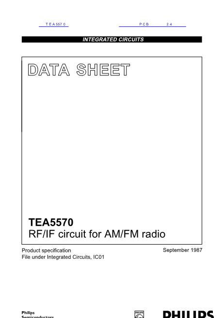 TEA5570數(shù)據(jù)手冊封面