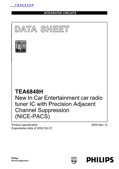 TEA6848H数据手册封面
